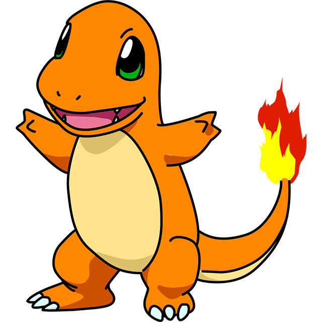 Front-facing Charmander Anime Reference
